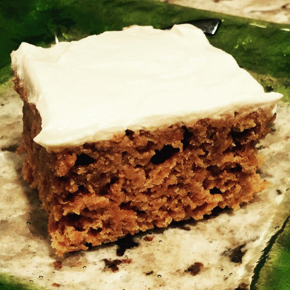 Pumpkin Spice Cake with Maple Cream Cheese Frosting